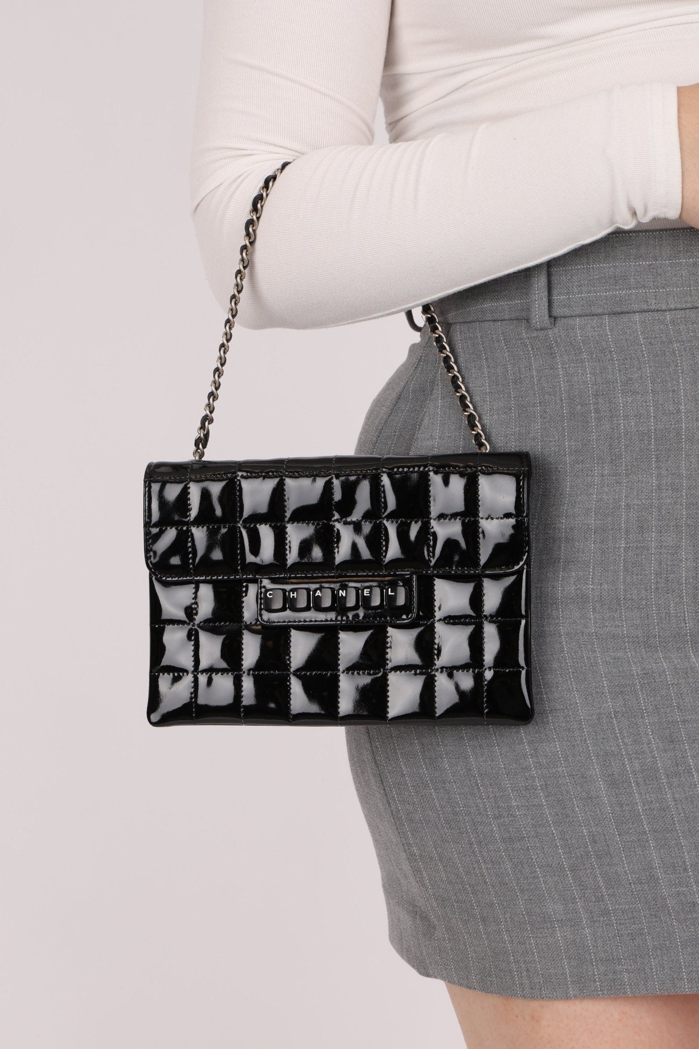 Chanel 2001 Patent Digital Keyboard Flap Bag - FashioNica