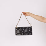 Chanel 2002 Canvas Icon Chain Pochette - FashioNica