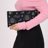 Chanel 2002 Canvas Icon Chain Pochette - FashioNica