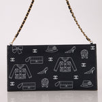 Chanel 2002 Canvas Icon Chain Pochette - FashioNica