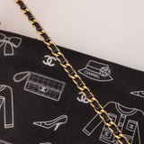Chanel 2002 Canvas Icon Chain Pochette - FashioNica