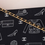 Chanel 2002 Canvas Icon Chain Pochette - FashioNica