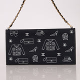 Chanel 2002 Canvas Icon Chain Pochette - FashioNica