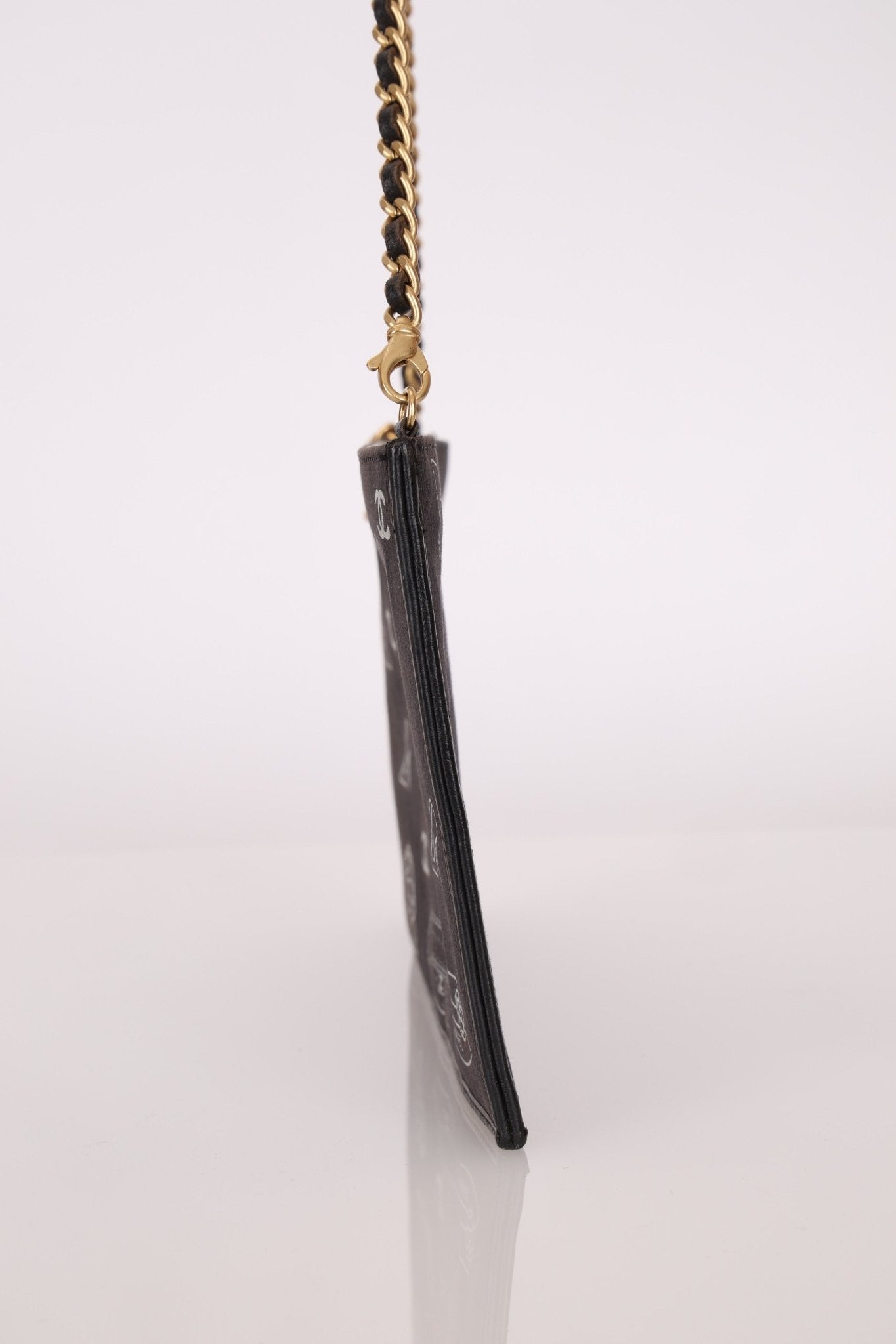 Chanel 2002 Canvas Icon Chain Pochette - FashioNica