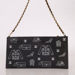 Chanel 2002 Canvas Icon Chain Pochette - FashioNica