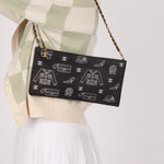 Chanel 2002 Canvas Icon Chain Pochette - FashioNica