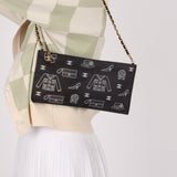 Chanel 2002 Canvas Icon Chain Pochette - FashioNica