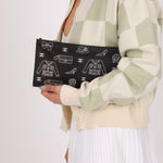 Chanel 2002 Canvas Icon Chain Pochette - FashioNica