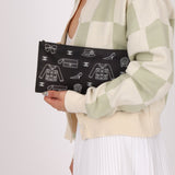 Chanel 2002 Canvas Icon Chain Pochette - FashioNica