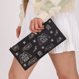 Chanel 2002 Canvas Icon Chain Pochette - FashioNica