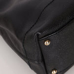 Chanel 2002 Caviar Acrylic Wood Chain Shoulder Bag - FashioNica