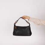 Chanel 2002 Caviar Acrylic Wood Chain Shoulder Bag - FashioNica