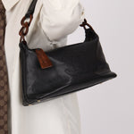 Chanel 2002 Caviar Acrylic Wood Shoulder Bag - FashioNica