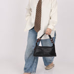 Chanel 2002 Caviar Acrylic Wood Shoulder Bag - FashioNica