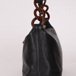 Chanel 2002 Caviar Acrylic Wood Shoulder Bag - FashioNica
