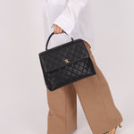 Chanel 2002 Caviar Kelly Top Handle - FashioNica