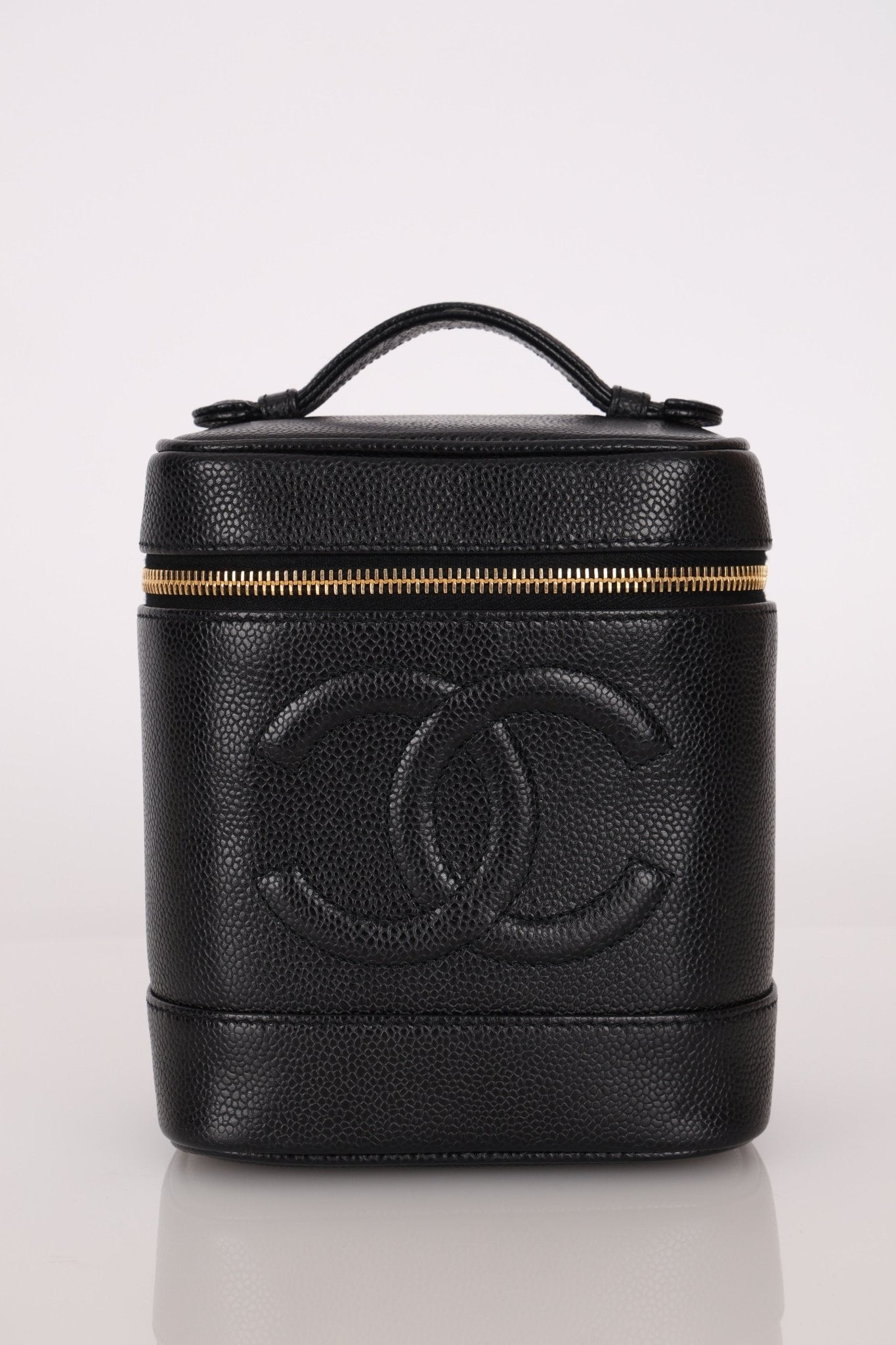 Chanel 2002 Caviar Timeless Vanity Bag 24K GP - FashioNica