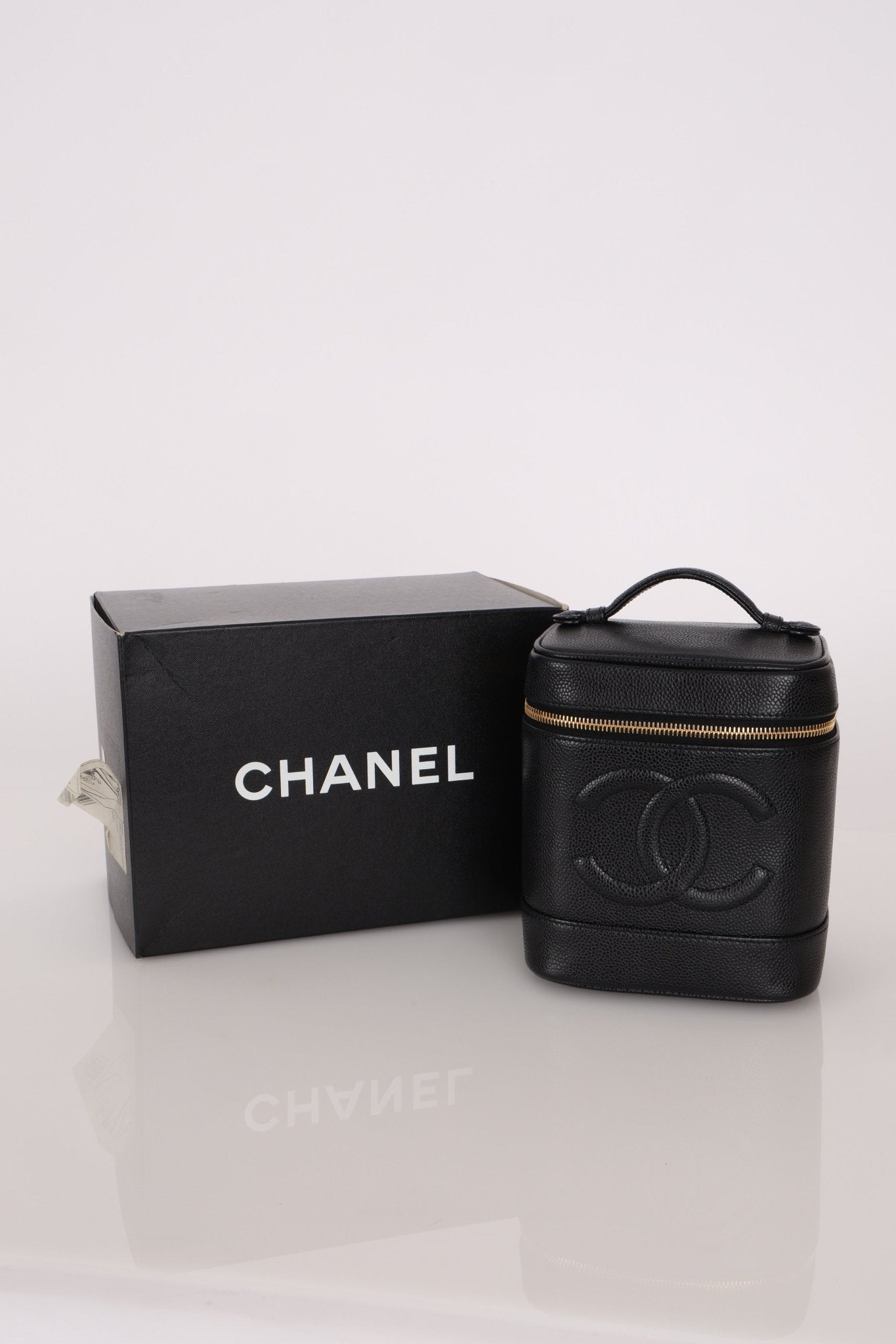 Chanel 2002 Caviar Timeless Vanity Bag 24K GP - FashioNica