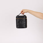 Chanel 2002 Caviar Timeless Vanity Bag 24K GP - FashioNica