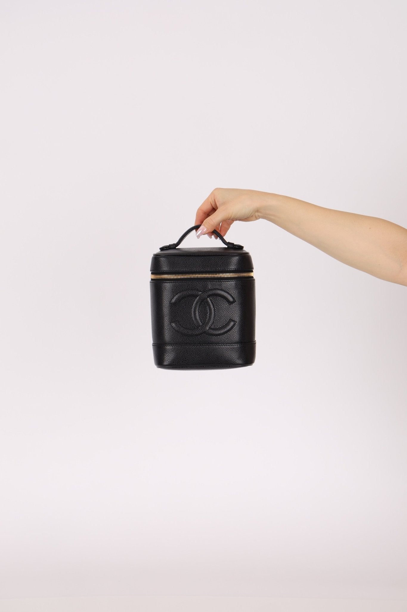 Chanel 2002 Caviar Timeless Vanity Bag 24K GP - FashioNica