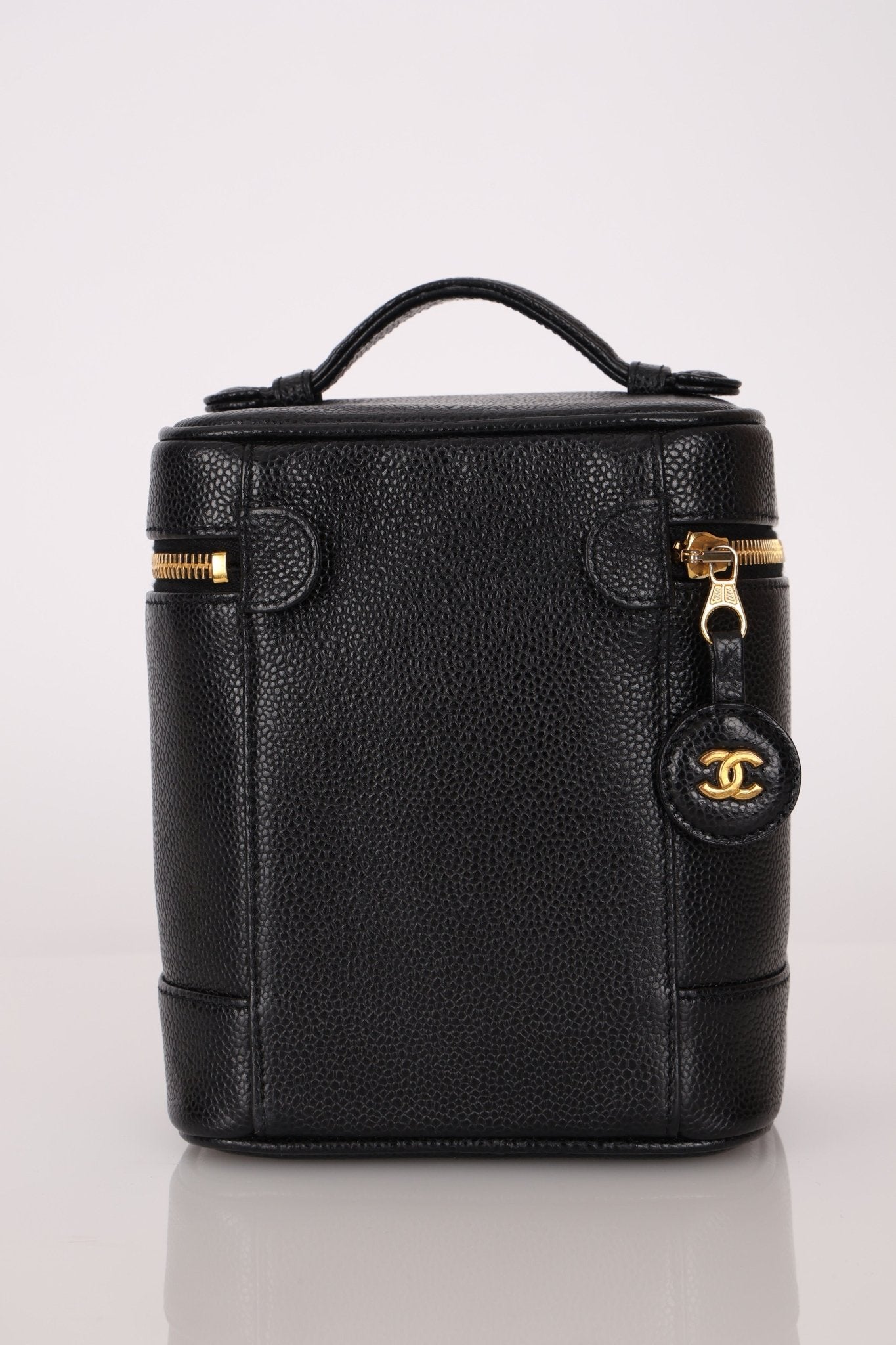 Chanel 2002 Caviar Timeless Vanity Bag 24K GP - FashioNica