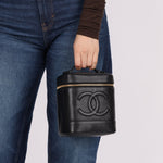 Chanel 2002 Caviar Timeless Vanity Bag 24K GP - FashioNica