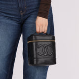 Chanel 2002 Caviar Timeless Vanity Bag 24K GP - FashioNica