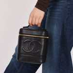 Chanel 2002 Caviar Timeless Vanity Bag 24K GP - FashioNica