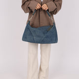 Chanel 2002 Denim Logo Shoulder Bag - FashioNica