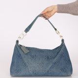 Chanel 2002 Denim Logo Shoulder Bag - FashioNica