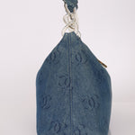 Chanel 2002 Denim Logo Shoulder Bag - FashioNica