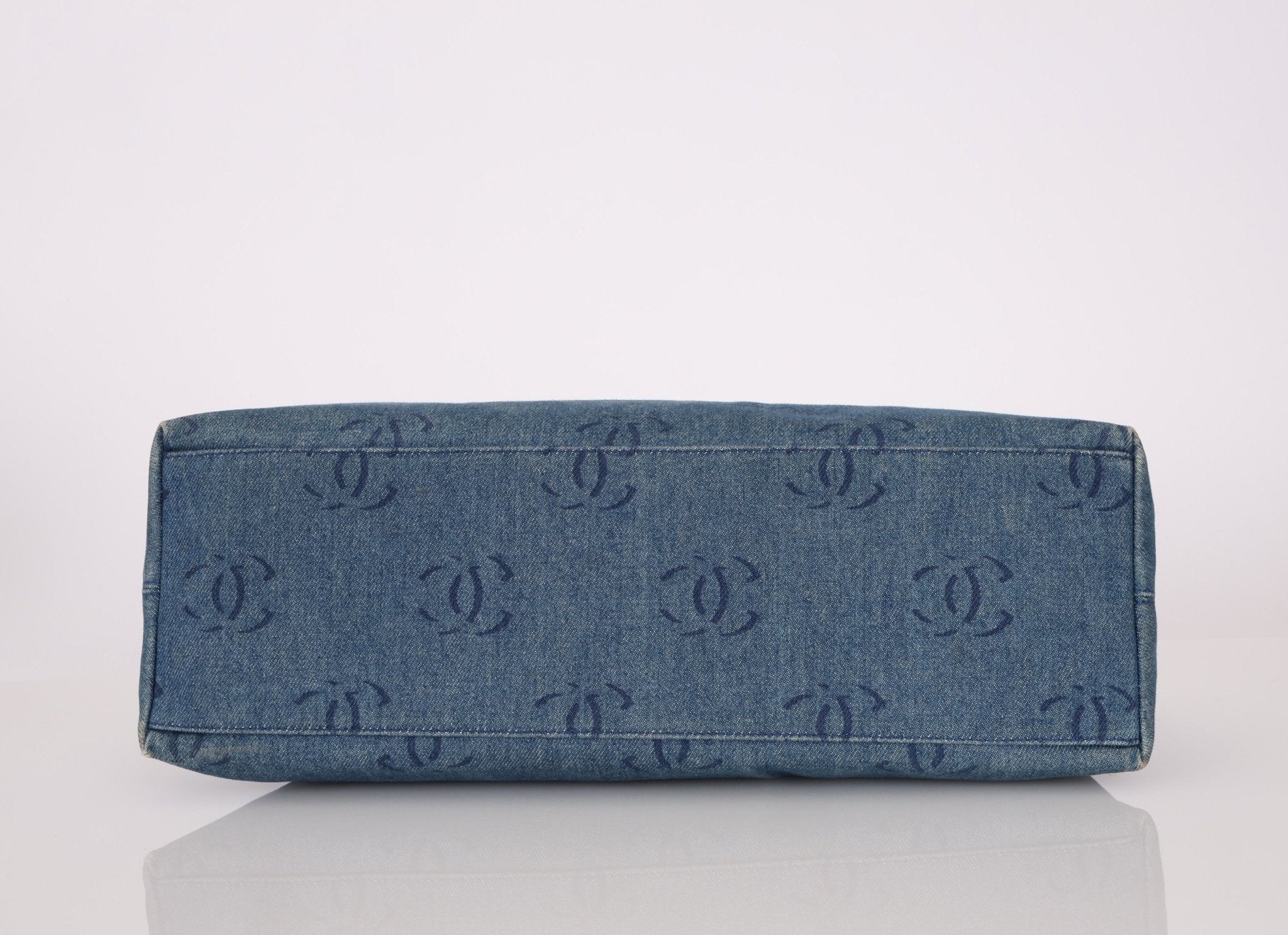 Chanel 2002 Denim Logo Shoulder Bag - FashioNica