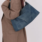 Chanel 2002 Denim Logo Shoulder Bag - FashioNica