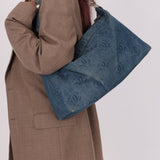 Chanel 2002 Denim Logo Shoulder Bag - FashioNica