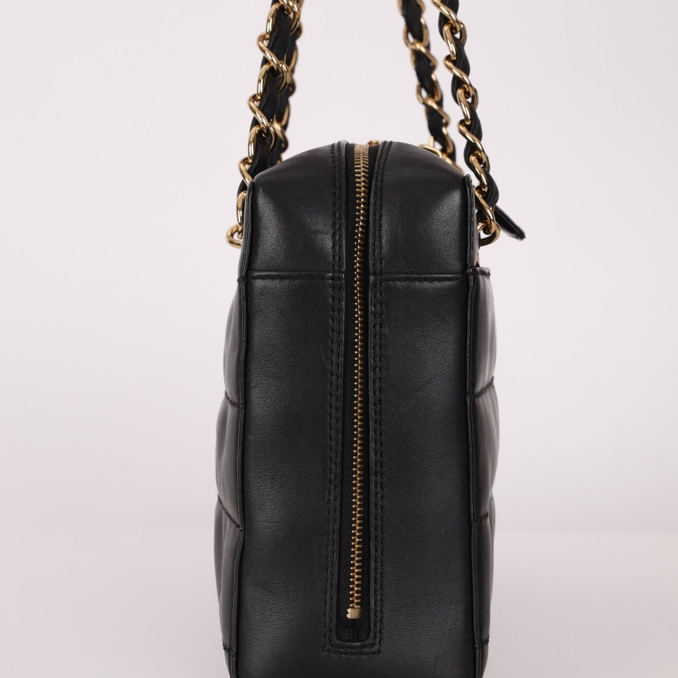 Chanel 2002 Lambskin Chocolate Bar Chain Camera Bag 24K GP - FashioNica