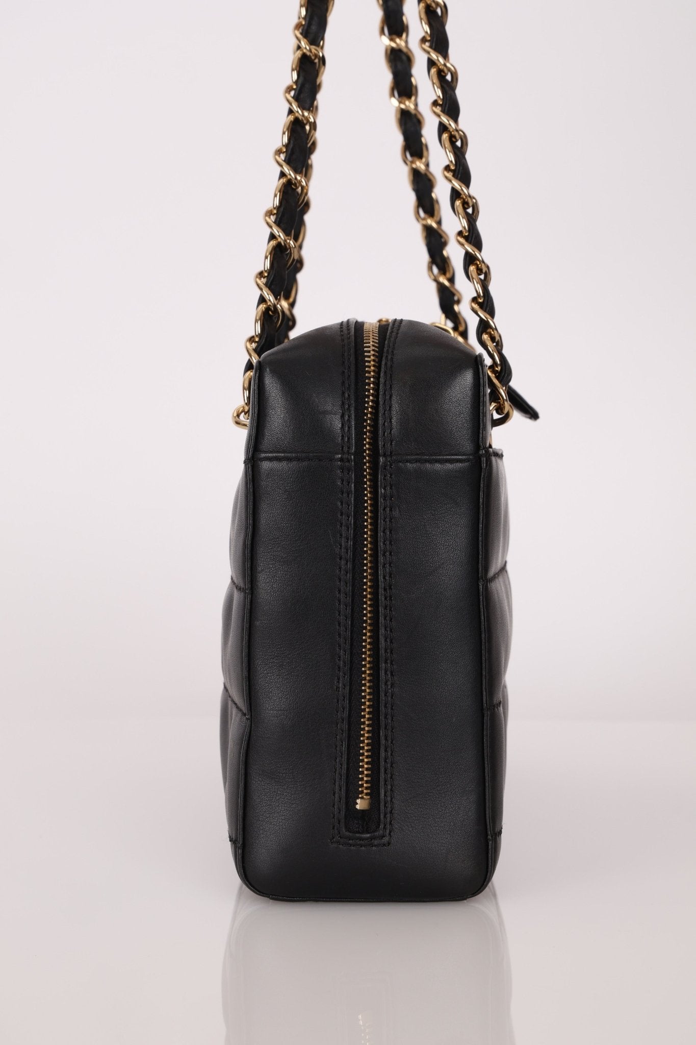 Chanel 2002 Lambskin Chocolate Bar Chain Camera Bag 24K GP - FashioNica