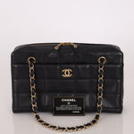 Chanel 2002 Lambskin Chocolate Bar Chain Camera Bag 24K GP - FashioNica