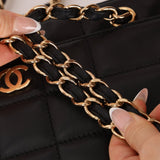 Chanel 2002 Lambskin Chocolate Bar Chain Camera Bag 24K GP - FashioNica