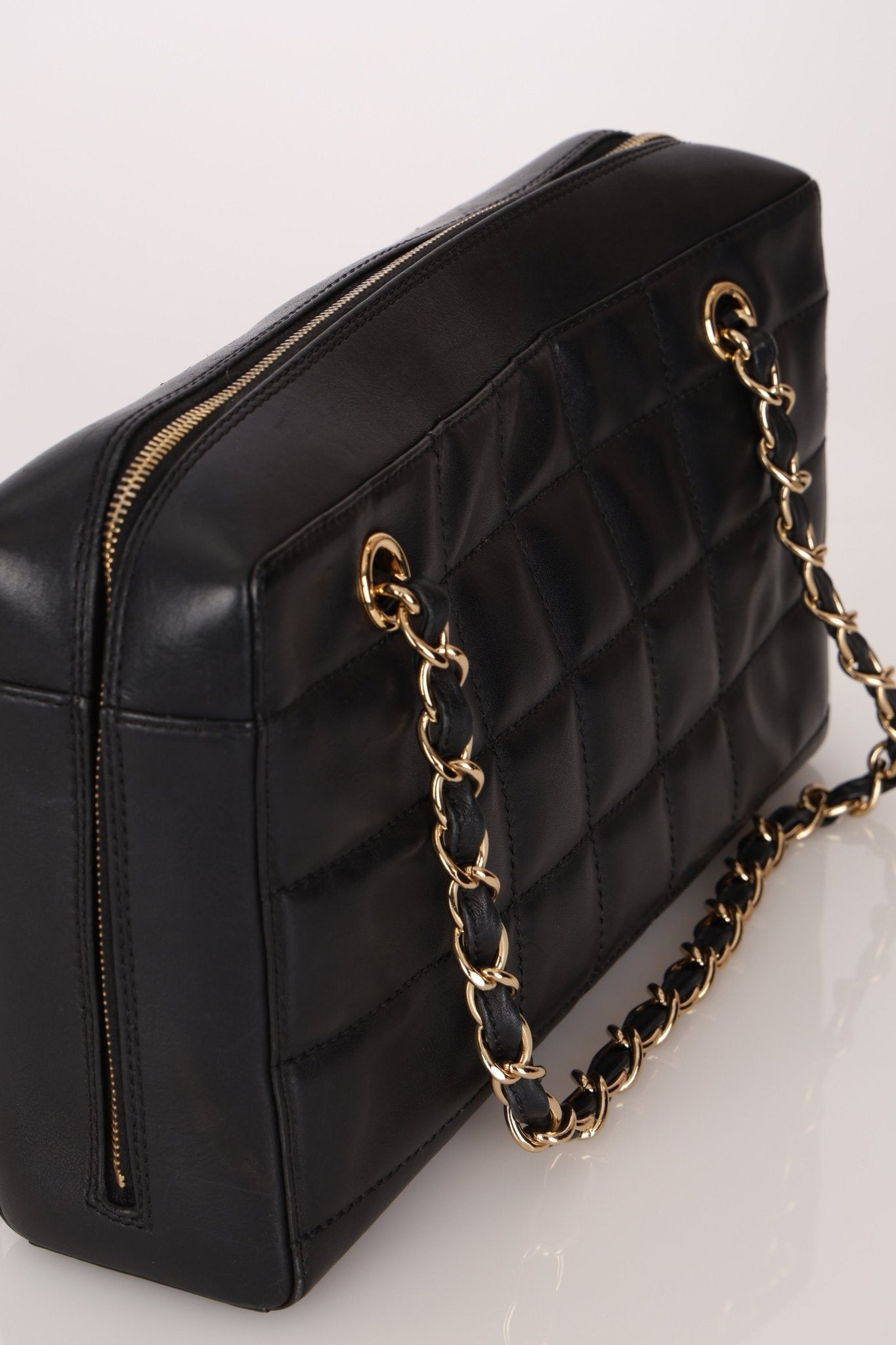 Chanel 2002 Lambskin Chocolate Bar Chain Camera Bag 24K GP - FashioNica