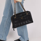 Chanel 2002 Lambskin Chocolate Bar Chain Camera Bag 24K GP - FashioNica