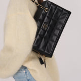 Chanel 2002 Lambskin Chocolate Bar Chain Camera Bag 24K GP - FashioNica