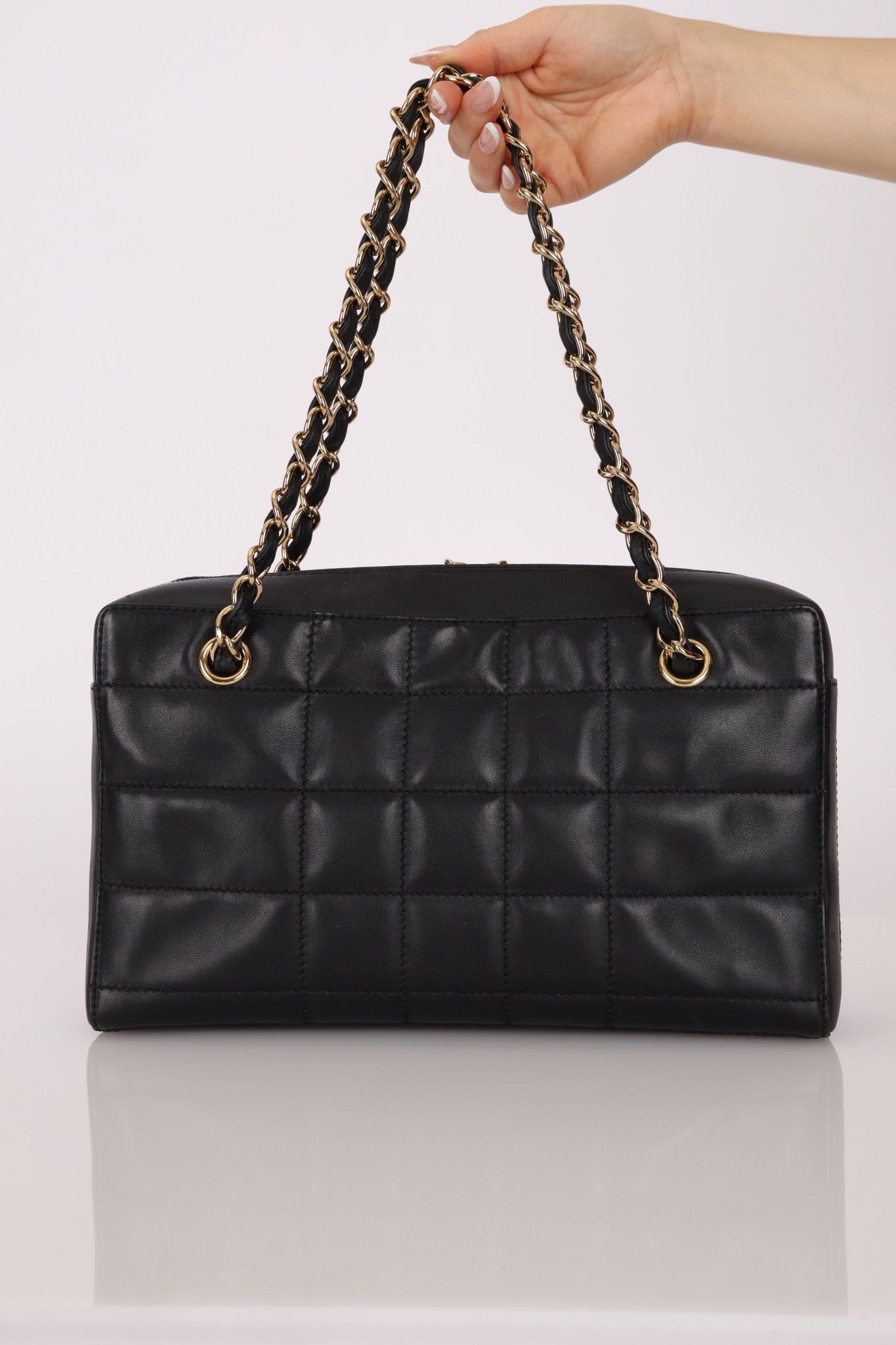 Chanel 2002 Lambskin Chocolate Bar Chain Camera Bag 24K GP - FashioNica