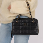 Chanel 2002 Lambskin Chocolate Bar Chain Camera Bag 24K GP - FashioNica
