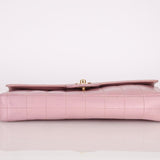 Chanel 2002 Lilac Lambskin Chocolate Bar East West Flap 24K GP - FashioNica