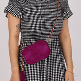 Chanel 2002 Magenta Suede Tassel Camera Bag 24K GP - FashioNica