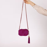 Chanel 2002 Magenta Suede Tassel Camera Bag 24K GP - FashioNica