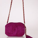 Chanel 2002 Magenta Suede Tassel Camera Bag 24K GP - FashioNica