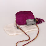 Chanel 2002 Magenta Suede Tassel Camera Bag 24K GP - FashioNica