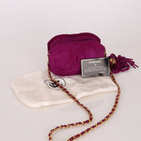 Chanel 2002 Magenta Suede Tassel Camera Bag 24K GP - FashioNica
