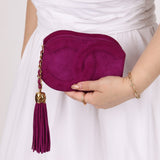 Chanel 2002 Magenta Suede Tassel Camera Bag 24K GP - FashioNica
